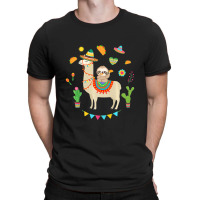 Sloth Riding Llama Mexican Fiessta Costume Taco Gift Premium T Shirt T-shirt | Artistshot