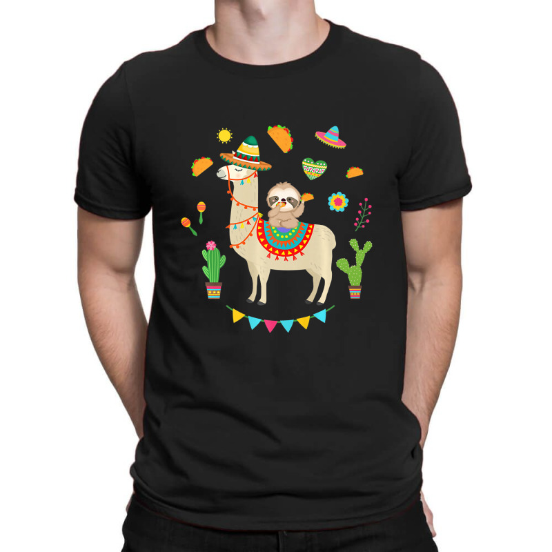 Sloth Riding Llama Mexican Fiessta Costume Taco Gift Premium T Shirt T-shirt | Artistshot