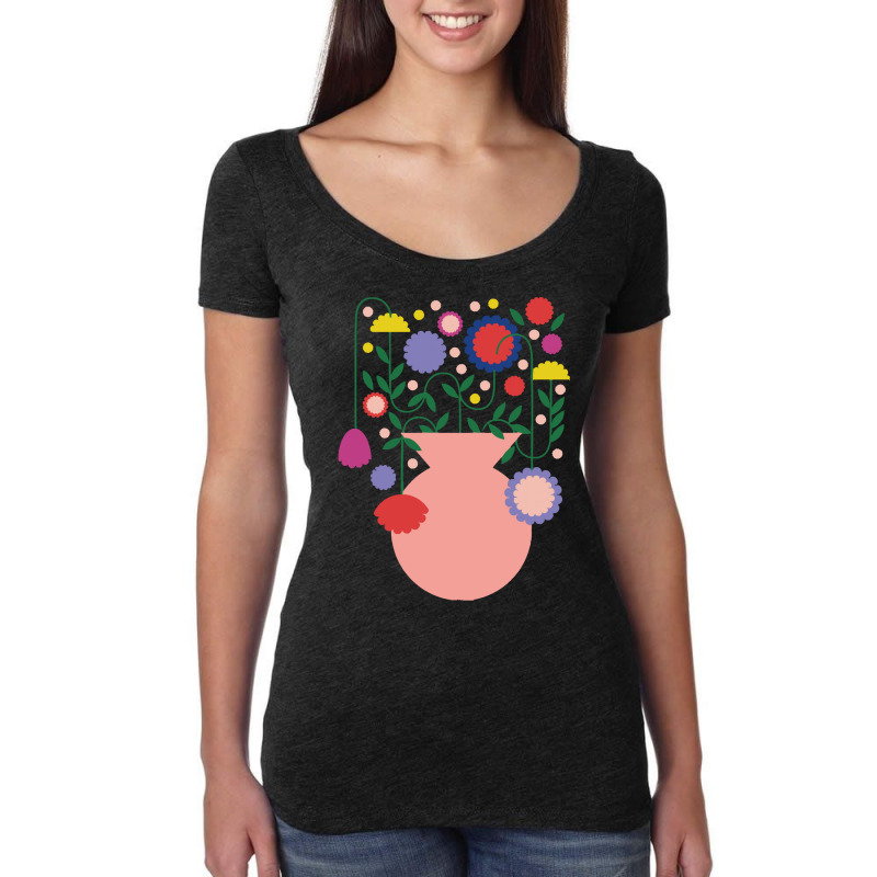 Flowers T  Shirtjar  Flowers Mediterranean Happy Time Traveling Colorf Women's Triblend Scoop T-shirt by trompeloise212 | Artistshot