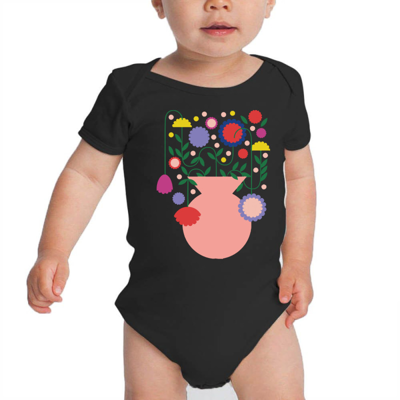 Flowers T  Shirtjar  Flowers Mediterranean Happy Time Traveling Colorf Baby Bodysuit by trompeloise212 | Artistshot