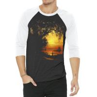 Famous Paintings T  Shirt Island Of New Providence By Albert Bierstadt 3/4 Sleeve Shirt | Artistshot