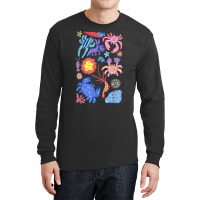 Colorful Crabs Shrimp Anemone Reef Aquarium Coral Painting T Shirt Long Sleeve Shirts | Artistshot