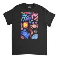 Colorful Crabs Shrimp Anemone Reef Aquarium Coral Painting T Shirt Classic T-shirt | Artistshot