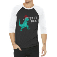 Bling Bling Christmas Tree Rex - Limited Edition 3/4 Sleeve Shirt | Artistshot