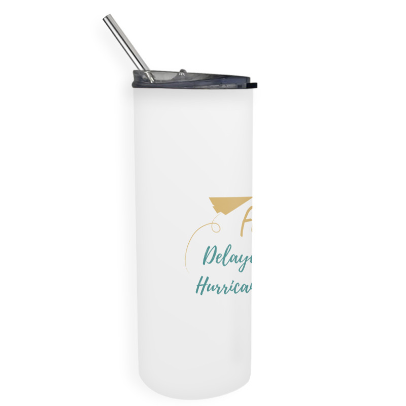 Flight Delayed Due To Hurricane Brandon Typography Skinny Tumbler | Artistshot