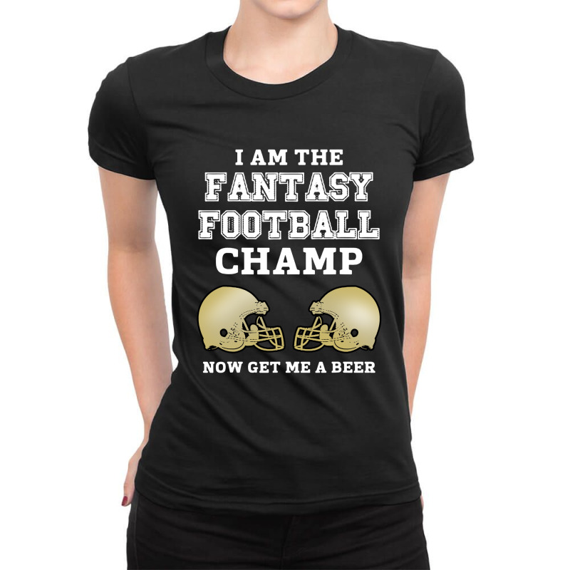 Mens Proud Football Champ Ladies Fitted T-Shirt by FeelGood Tees | Artistshot