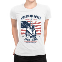 Boxing Lover Boxer Legend American Boxer King Of The Ring 434 Ladies Fitted T-shirt | Artistshot