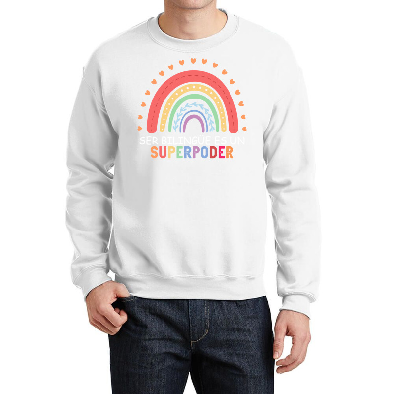 Ser Bilingue Es Un Superpoder Spanish Teacher Back To School Pullover Crewneck Sweatshirt by yepesfoloudeni | Artistshot