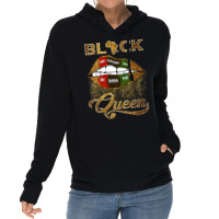 Womens Black Queen African Pan Flag Sexy Lips Drip Melanin Pride V Nec Lightweight Hoodie | Artistshot