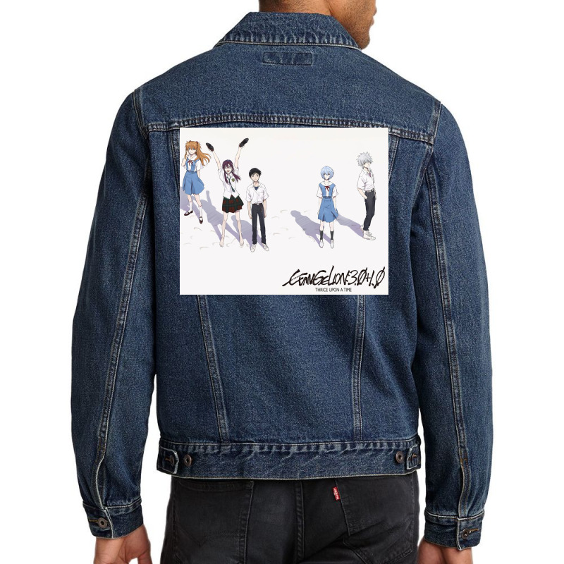 New Evangelion 3.0 1.0 Visual Trailer Released Men Denim Jacket by Kelly S | Artistshot