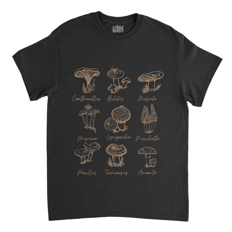 Fungi Mushroom Lover Mycology Vintage Goth Style Classic T-shirt by Hoang95 | Artistshot