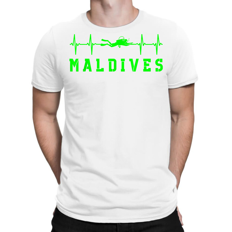 Maldives Scuba Diving Maldives Souvenir Heartbeat Diving T Shirt T-shirt | Artistshot