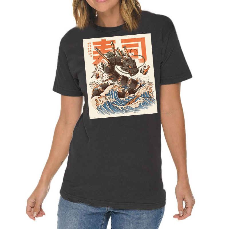 Great Sushi Dragon Vintage T-shirt | Artistshot