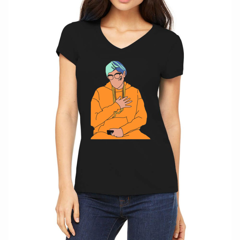 Mask Mulaney  Day Gift Women's V-Neck T-Shirt by Artist-Leopoldo | Artistshot