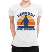 Penguin Women Vintage Penguin Whisperer Cute Sea Birds Penguin Lover 3 Ladies Fitted T-shirt | Artistshot