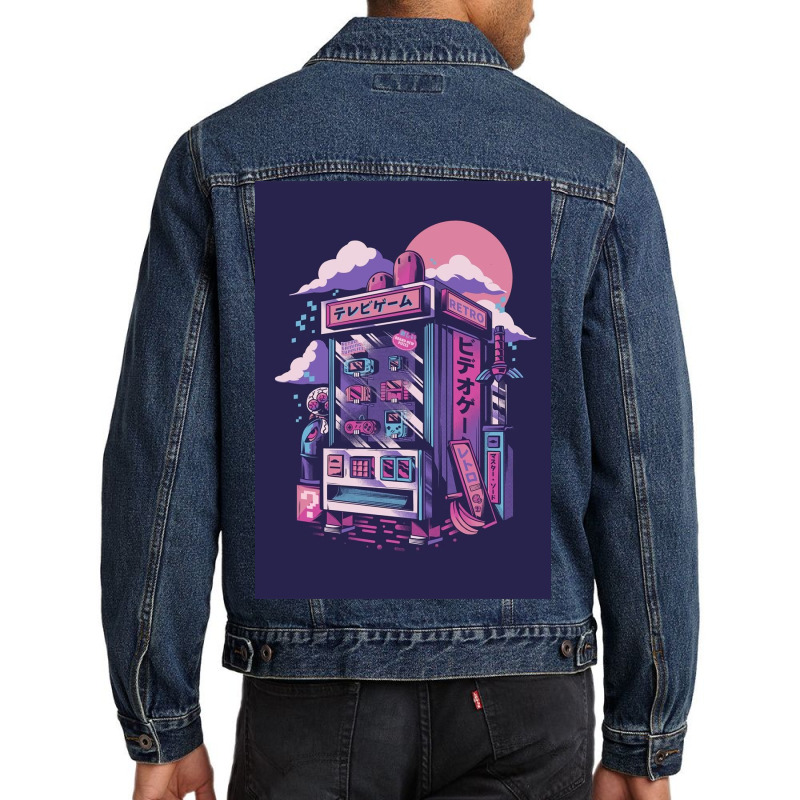 Retro Gaming Machine Men Denim Jacket | Artistshot