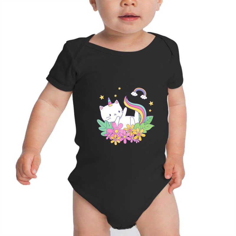 Cat Unicorn Aesthetic Flower Baby Bodysuit | Artistshot