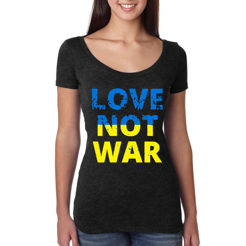 Love Not War Women's Triblend Scoop T-shirt | Artistshot