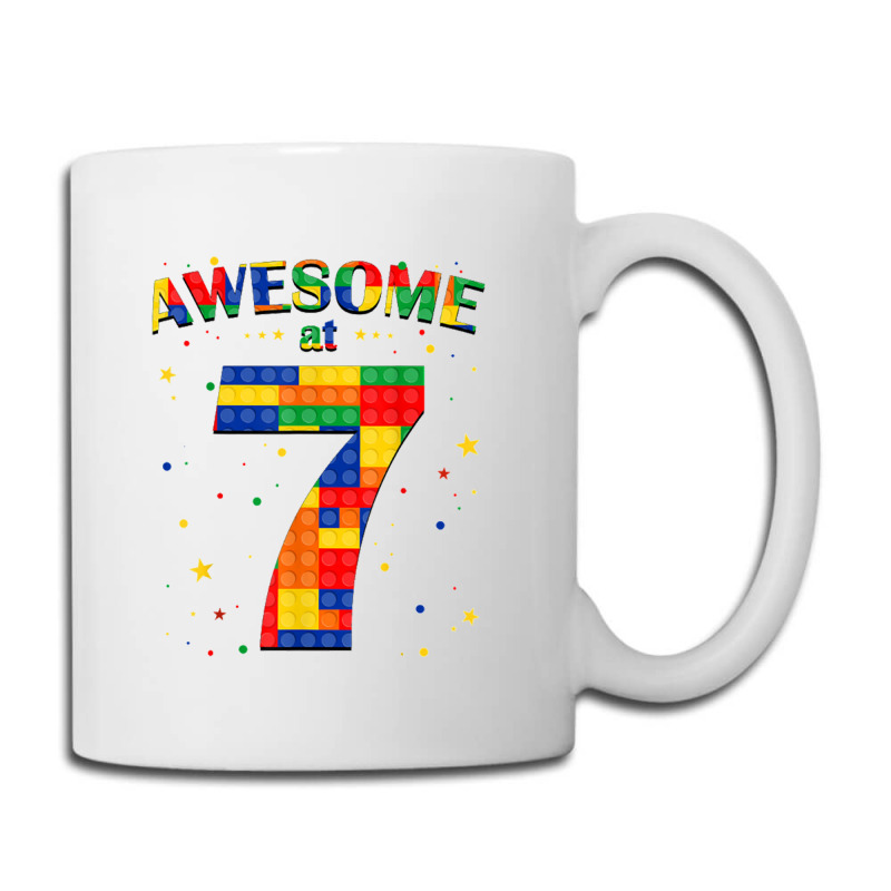 Building Blocks Bricks Awesome At 7 Years Old Birthday Boy Coffee Mug | Artistshot