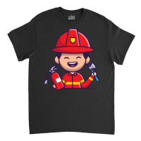 Firefighter T  Shirt Firefighter With Hatchet Axe And Fire Extinguishe Classic T-shirt | Artistshot