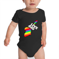 Live Aid Band Aid 1985 Symbol Baby Bodysuit | Artistshot