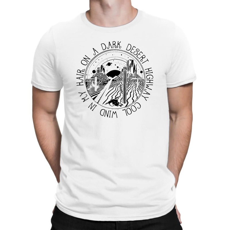Retro Desert Highway T-Shirt - Casual Short Sleeve Tee Tops