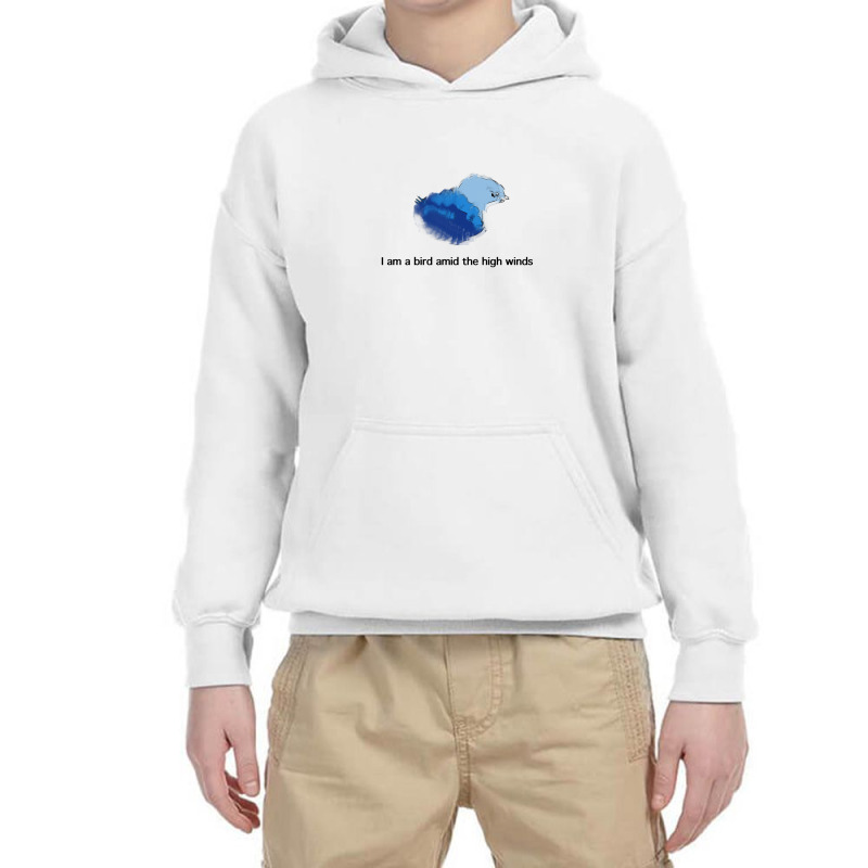 I Am A Bird Amid The High Winds Youth Hoodie by Issam | Artistshot