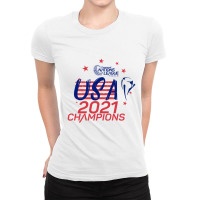 Concacaf Nations League 2021 Usa Champion Shirt Ladies Fitted T-shirt | Artistshot