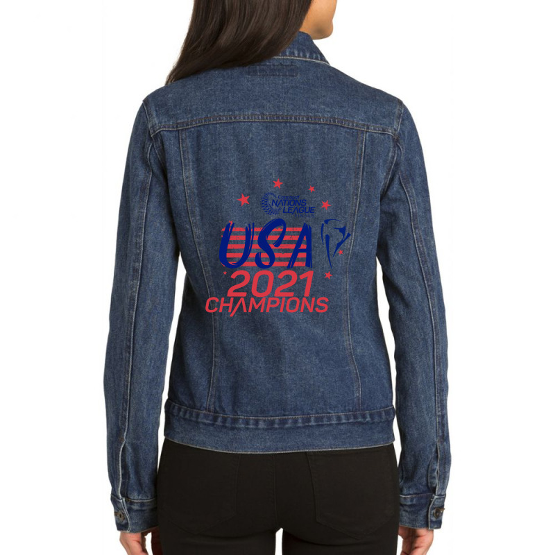 Concacaf Nations League 2021 Usa Champion Shirt Ladies Denim Jacket by Rudy_Glenn | Artistshot