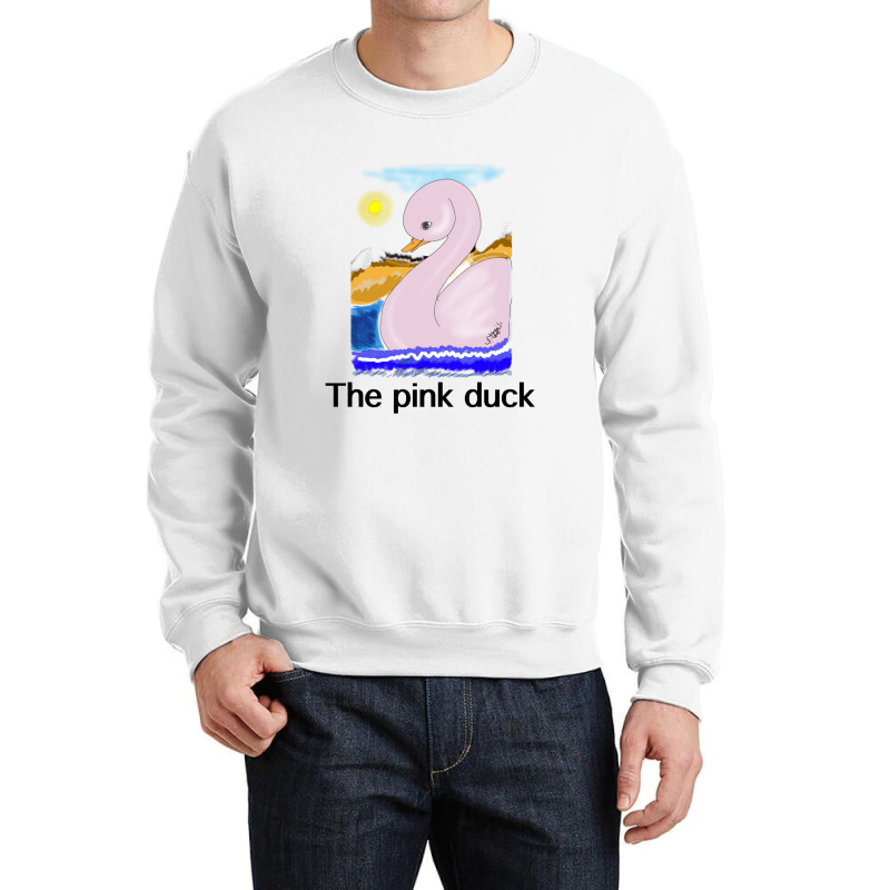 The Pink Duck Crewneck Sweatshirt by Issam | Artistshot