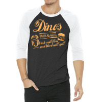 Dino's Bar & Grill Classic Rock   Copy 3/4 Sleeve Shirt | Artistshot
