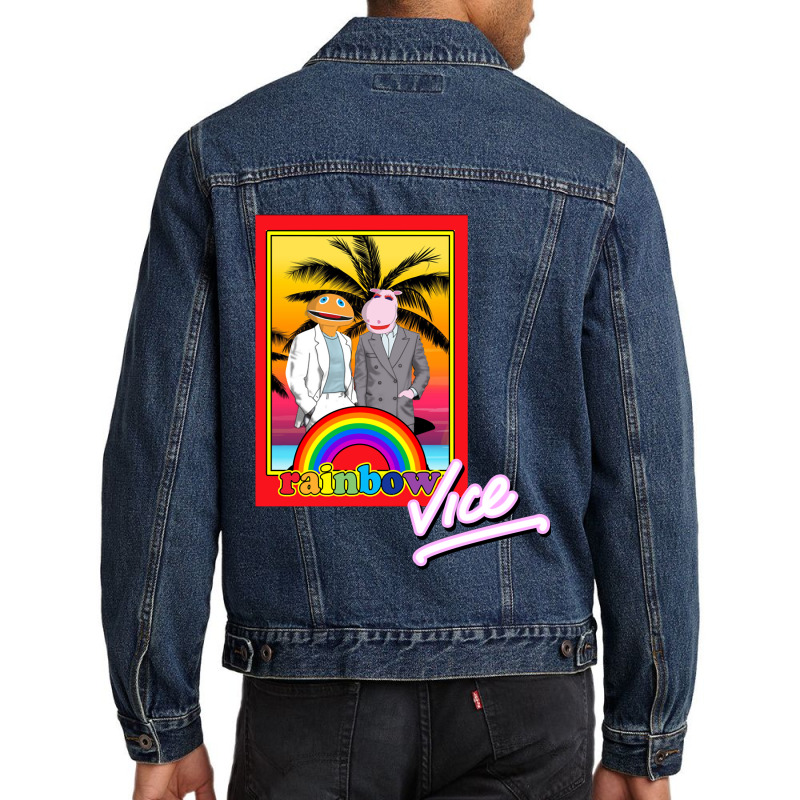 Classic Retro  Arrested Art Characters Funny Gifts Men Denim Jacket by Volimty-Shop | Artistshot