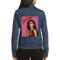 Graphic Picture  Ruby Design Character Birthday Gifts Ladies Denim Jacket | Artistshot