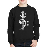 Bass Cleff Headstock Bass Guitar T Shirt Youth Sweatshirt | Artistshot