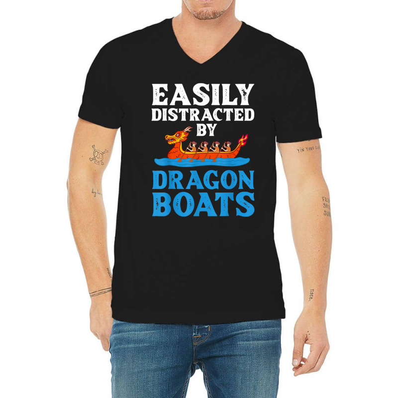 Dragon Boat Racing Festival Paddle Chinese Boating T Shirt V-Neck Tee by tognifx | Artistshot