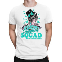 Support Squad Messy Bun Butterfly Myasthenia Gravis T Shirt T-shirt | Artistshot