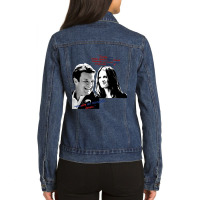 Vintage Graphic  Television Art Characters Day Gift Ladies Denim Jacket | Artistshot