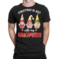 Funny Summer Vacation Gnomies Gnomes For Christmas In July Tank Top T-shirt | Artistshot