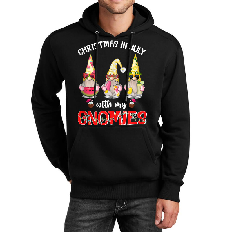 Funny Summer Vacation Gnomies Gnomes For Christmas In July Tank Top Unisex Hoodie by GradenKacers | Artistshot