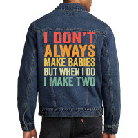 Funny Twins Announcement Gift For Pregnant Mom Or Dad To Be T Shirt Men Denim Jacket | Artistshot