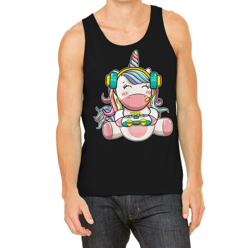 Gamer Girl Unicorn Gaming Cute Video Game Women Girls T Shirt Tank Top by GradenKacers | Artistshot