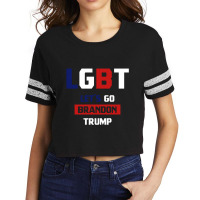 Lgbt Let’s Go Brandon - Usa Political Gift Scorecard Crop Tee | Artistshot