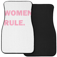 Women Rule Period Bold Feminist Dark Color T Shirt Front Car Mat | Artistshot