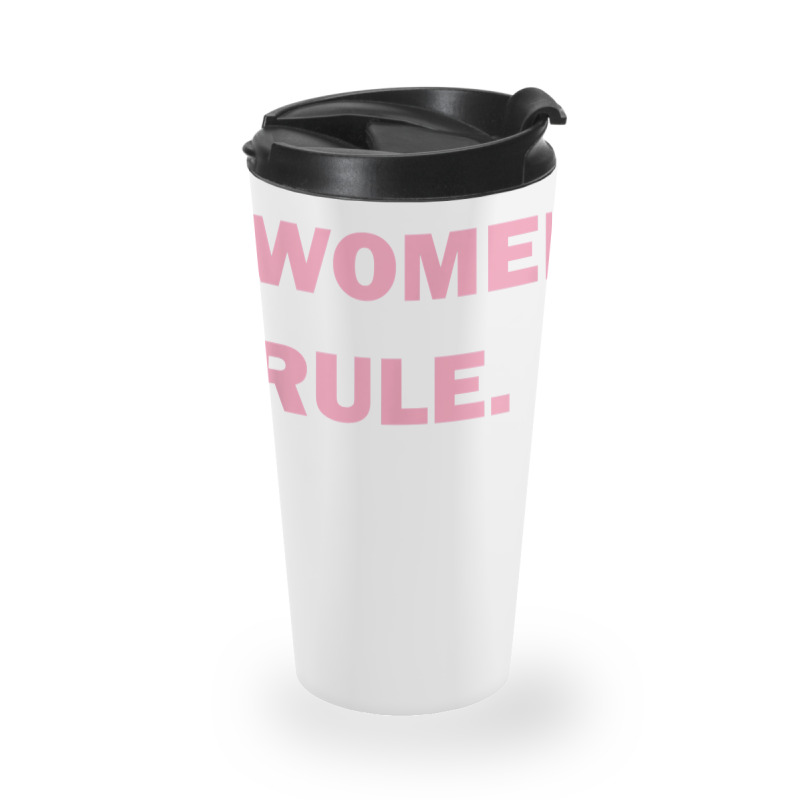 Women Rule Period Bold Feminist Dark Color T Shirt Travel Mug | Artistshot