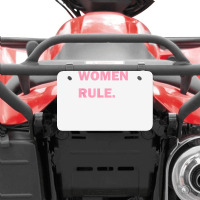 Women Rule Period Bold Feminist Dark Color T Shirt Atv License Plate | Artistshot