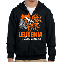 Hope Love Cure Butterflies Leukemia Awareness Warrior Women T Shirt Youth Zipper Hoodie | Artistshot