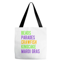 Beads, Parades, Crawfish, Kingcake, Mardi Gras Tote Bags | Artistshot