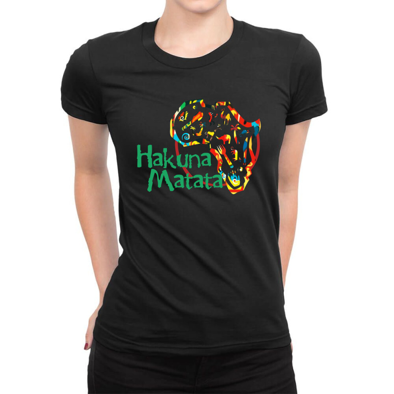 Funny Hakuna Matata Ladies Fitted T-Shirt by Reotechart | Artistshot