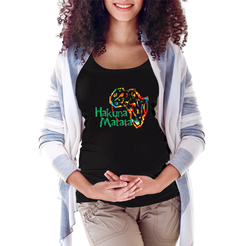 Funny Hakuna Matata Maternity Scoop Neck T-shirt by Reotechart | Artistshot