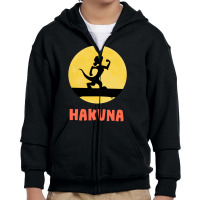 Silhouette Design Hakuna Youth Zipper Hoodie | Artistshot